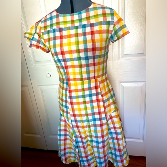 Fit and Flare Summer Gingham dress - Picture 5 of 15